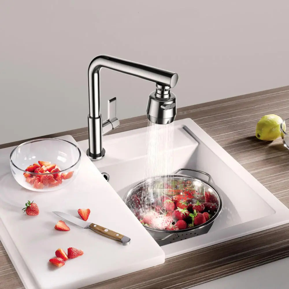 Universal faucet adapter nozzle for seamless water usage