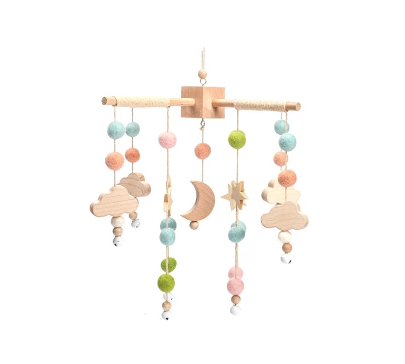 Wooden Baby Rattle Mobile
