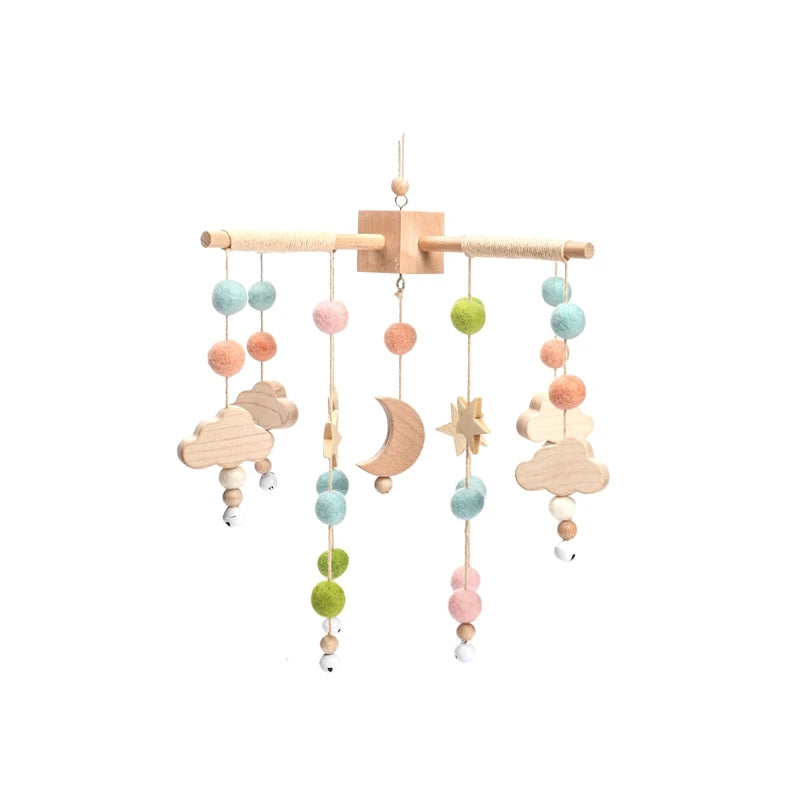 Wooden Baby Rattle Mobile