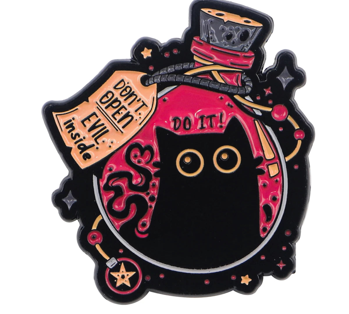 Cute Black Cat Enamel Pin
