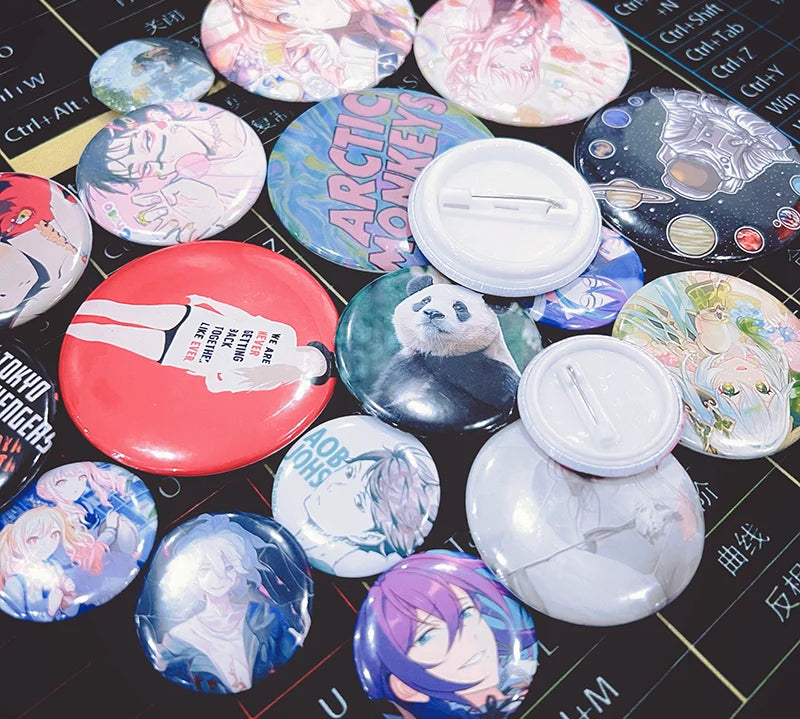 Blank button pins for custom design