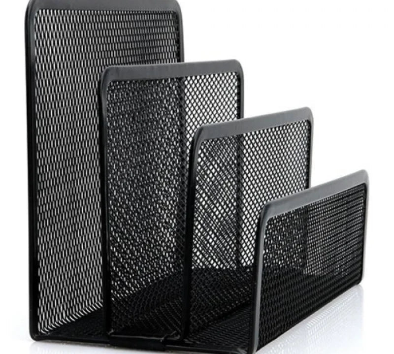Multi-compartment desktop organizer rack