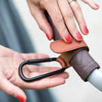 Elegant PU leather bag holder for strollers