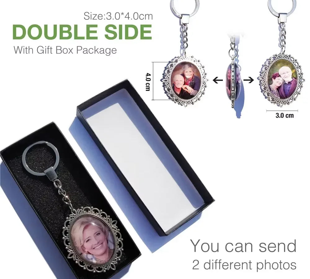 Custom Double-Sided Photo Keychain