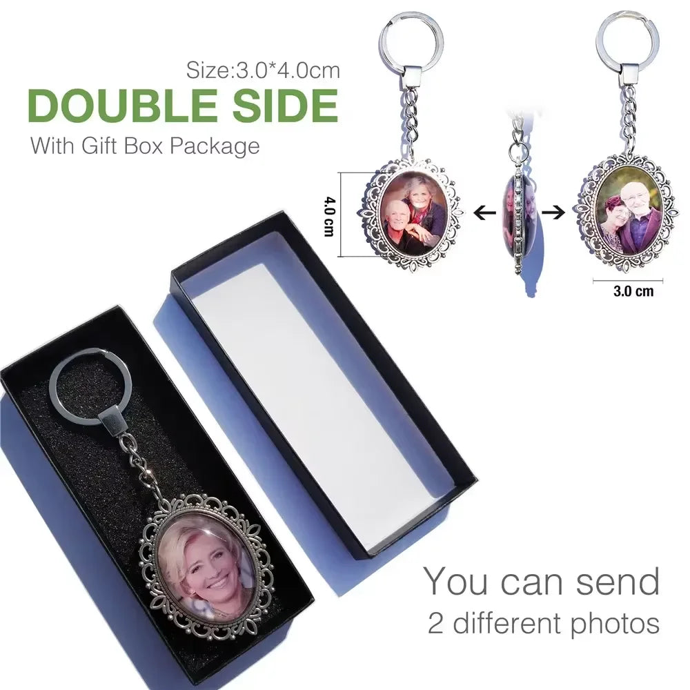 Custom Double-Sided Photo Keychain