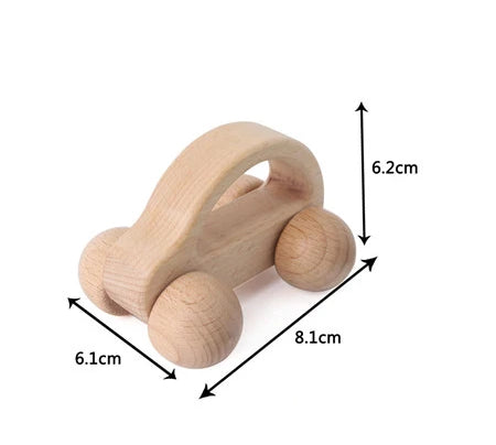 Wooden Cartoon Van Baby Toy