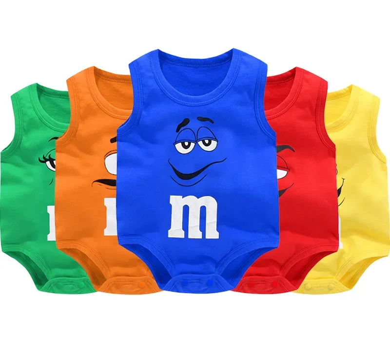 Newborn baby bodysuit with fun letter print
