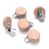 Beech Wooden Pacifier Clips