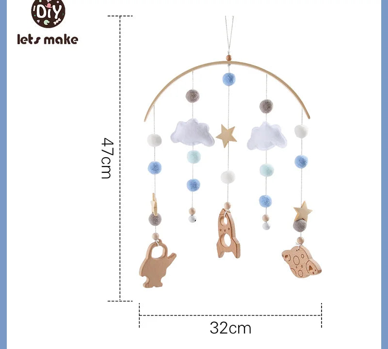 Wooden Baby Rattle Mobile