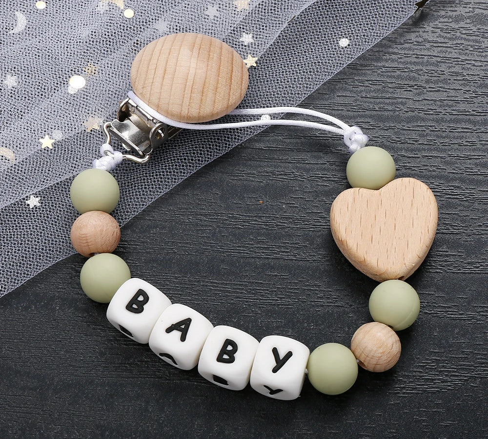 Personalized Name Baby Pacifier Clip