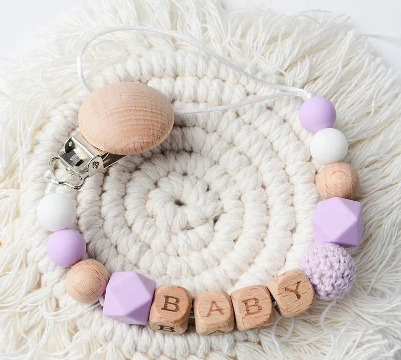 Personalized Silicone Baby Pacifier Clip