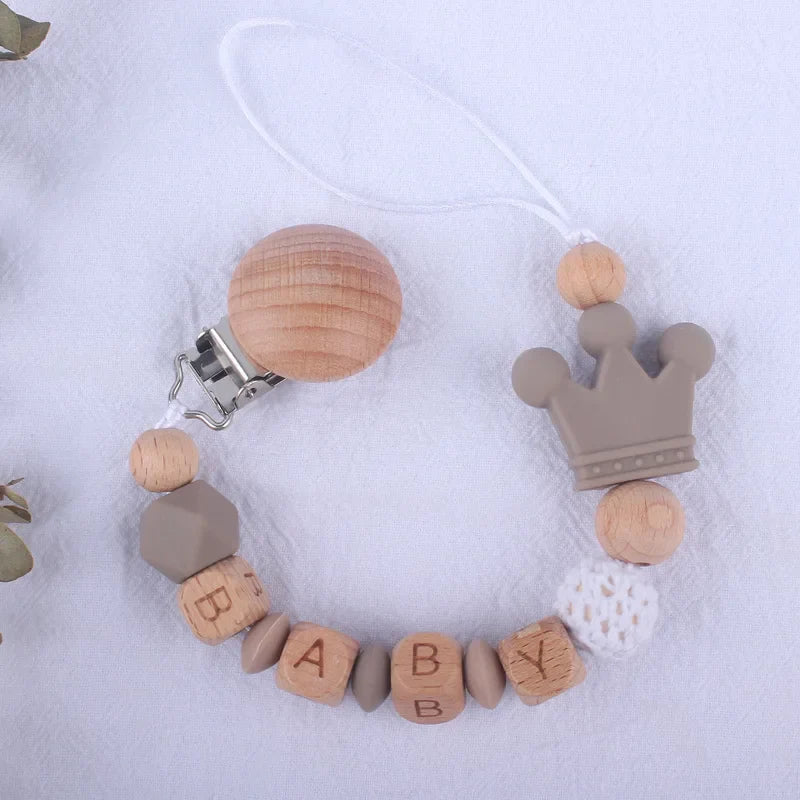 Custom baby pacifier clip with personalized design