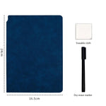 Whiteboard journal with spiral binding and markers