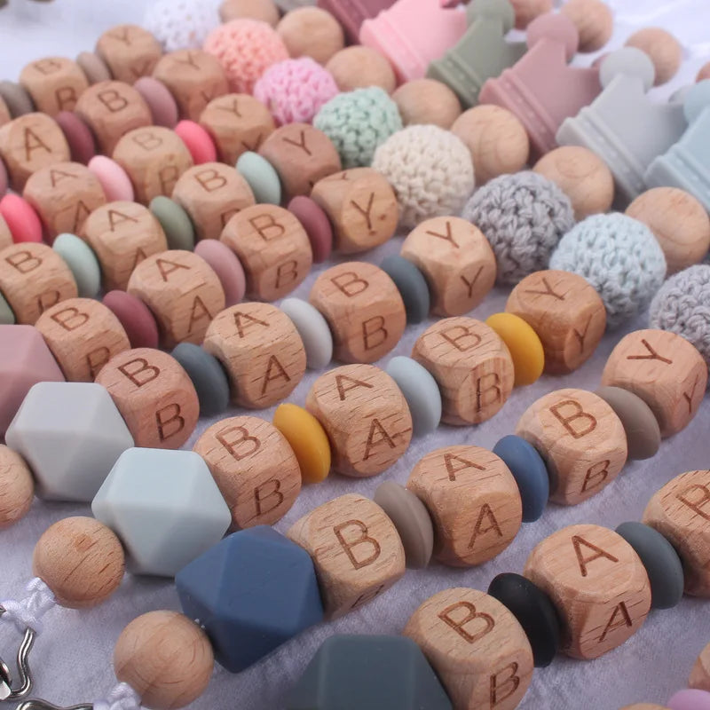 Custom baby pacifier clip with personalized design