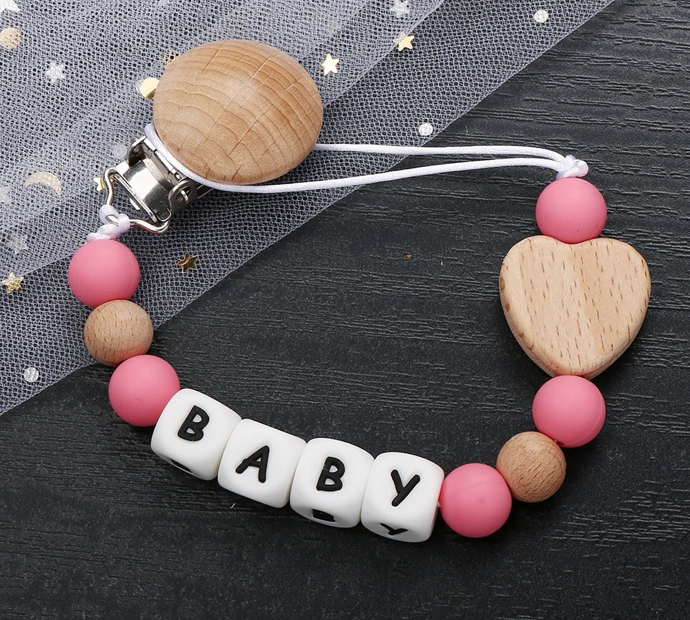 Personalized Name Baby Pacifier Clip