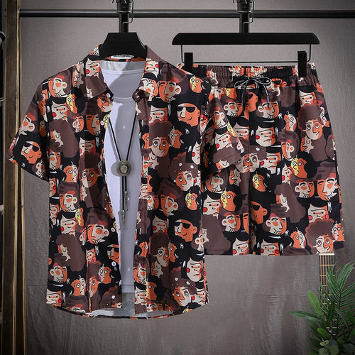 men’s vacay beach shorts set summer outfit