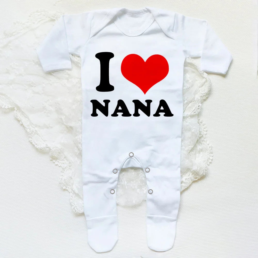 Soft baby outfit for Papa and Mama love message"