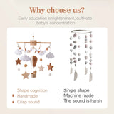 Soothing wooden toy mobile for nursery