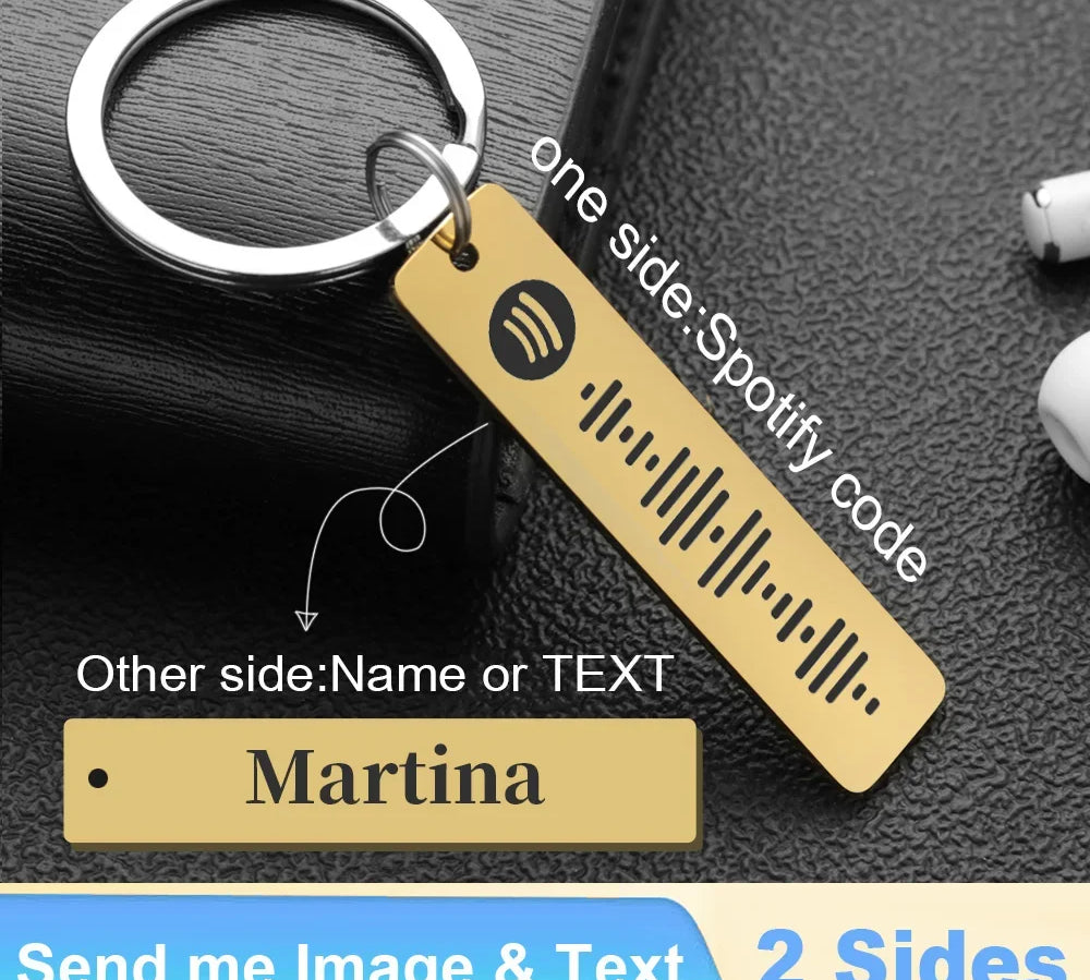 Personalized Spotify Code Keychain