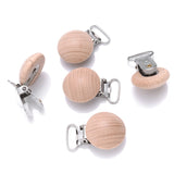 Beech Wooden Pacifier Clips