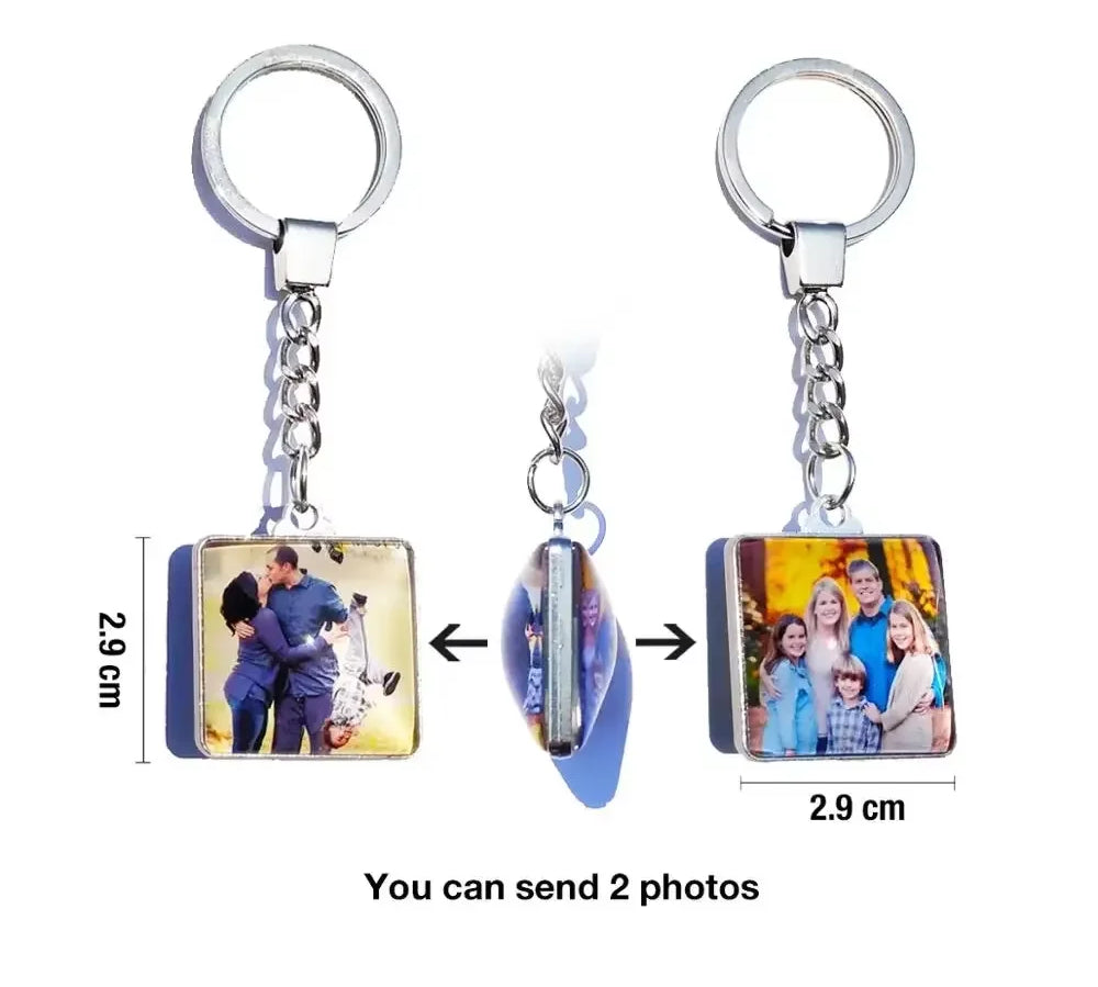 Custom Double-Sided Photo Keychain