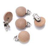 Beech Wooden Pacifier Clips