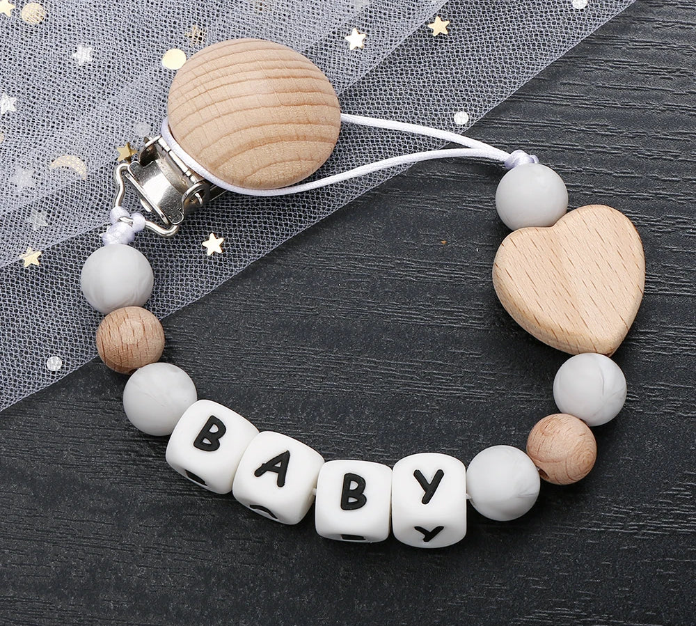 Personalized Name Baby Pacifier Clip