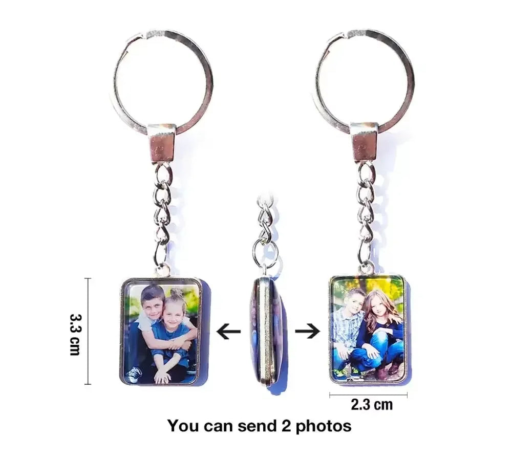 Custom Double-Sided Photo Keychain