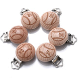Beech Wooden Pacifier Clips