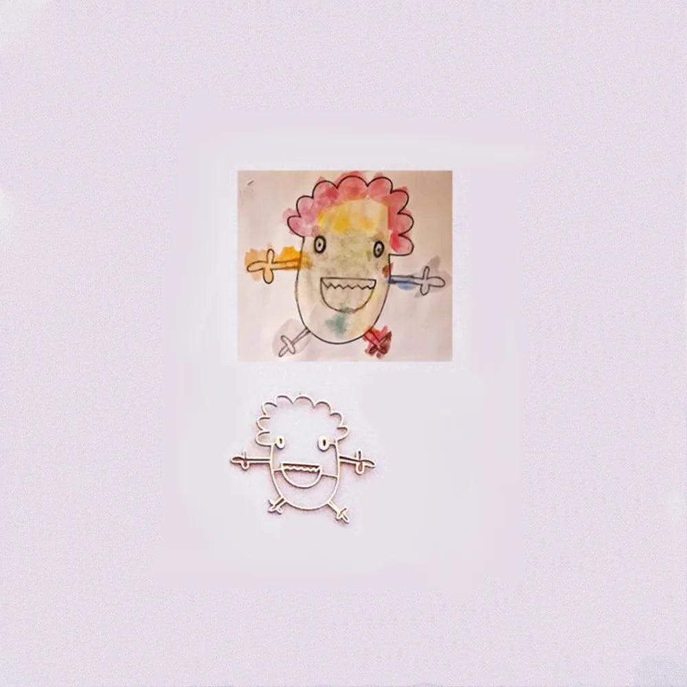 Custom Kids Drawing Keychain