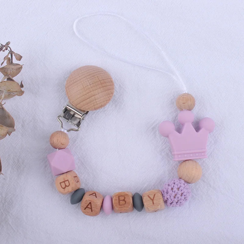 Custom baby pacifier clip with personalized design
