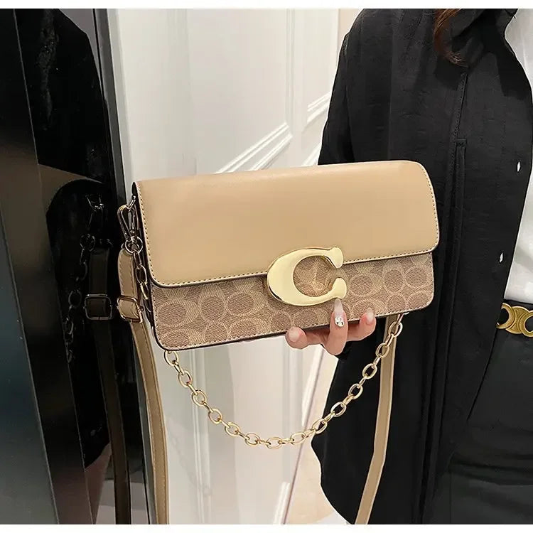 2025 New! High - End Women's C - Style Small Square Bag with Organizer