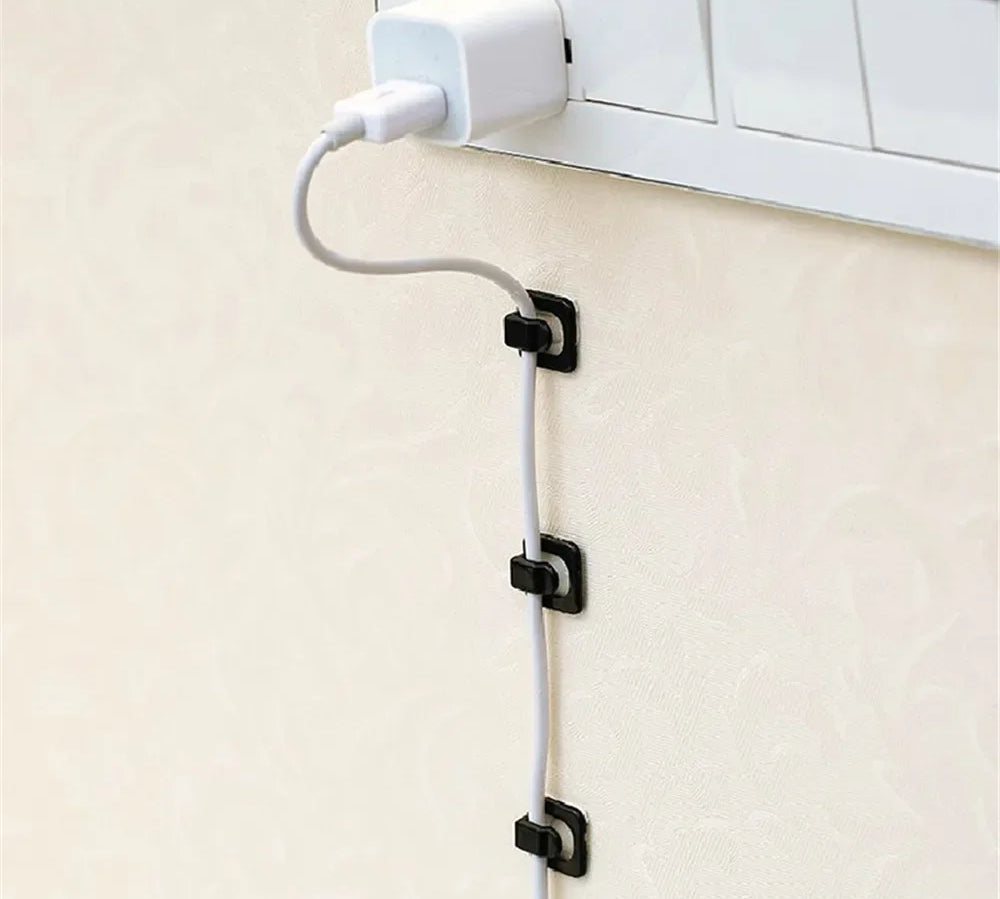 Multi-piece cable holders for home and office