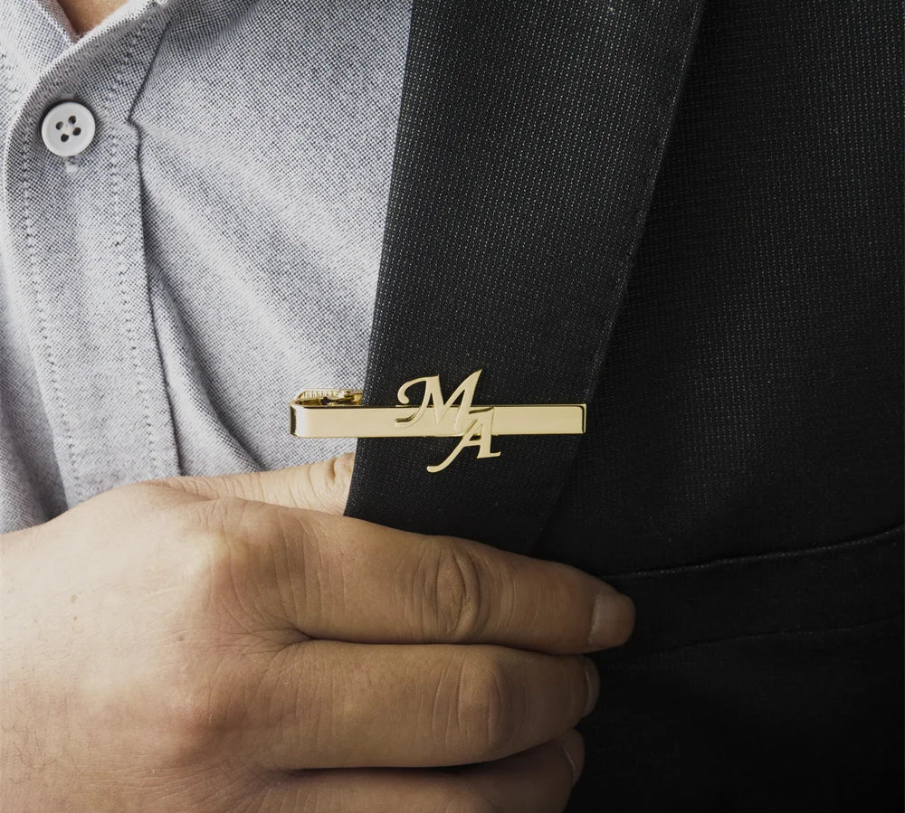 Personalized tie clip for men