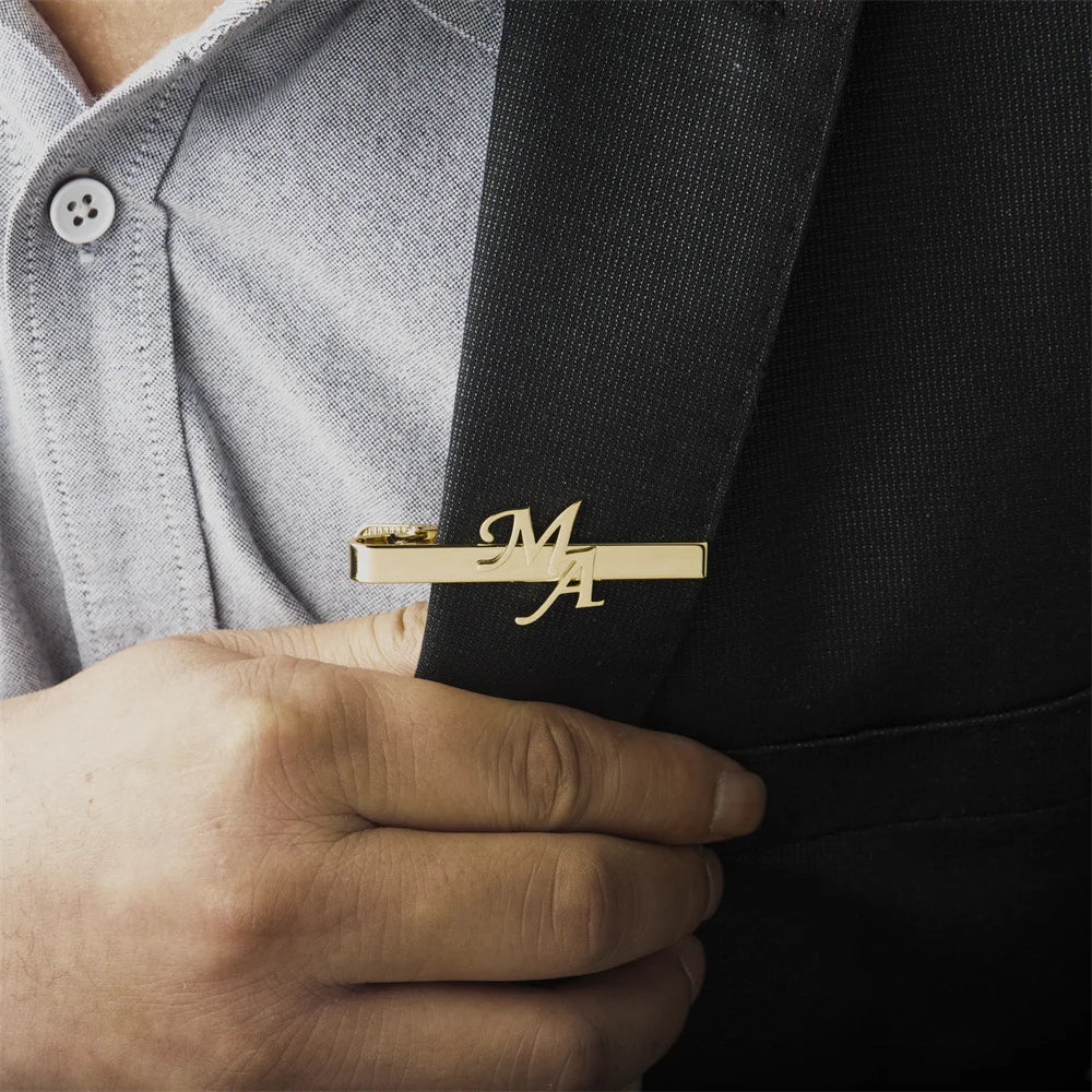 Personalized tie clip for men
