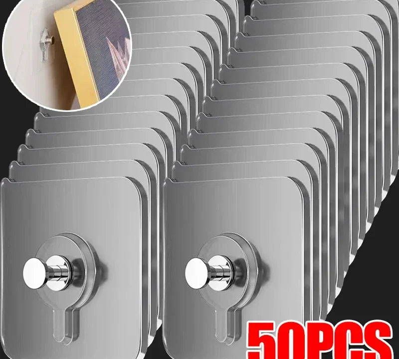 Durable adhesive wall hook for coats, bags, and accessories