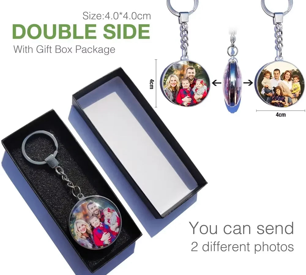 Custom Double-Sided Photo Keychain