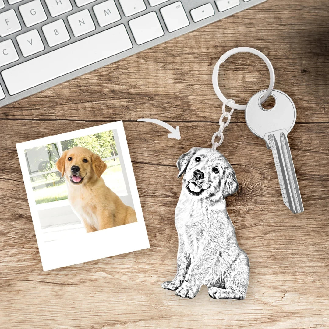 Personalized pet memory necklace featuring a beloved pet