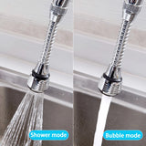 360° rotating extender for faucets, ideal for washing dishes