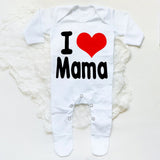I Love Papa Mama Baby Romper