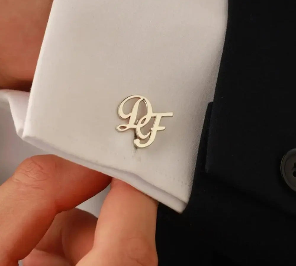 Custom name cufflinks designed to add a personal touch to men's attire