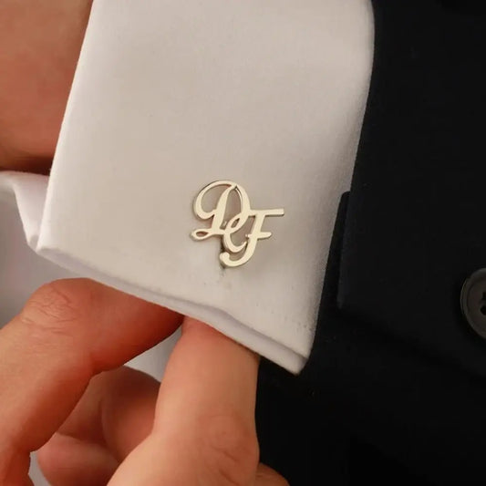 Custom name cufflinks designed to add a personal touch to men's attire