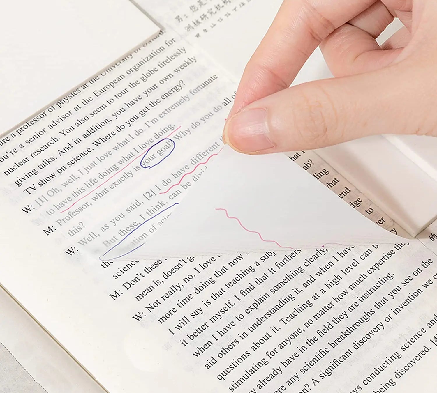 MOHAMM transparent sticky notes for books and planners