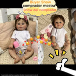 Realistic baby doll with hand-painted details