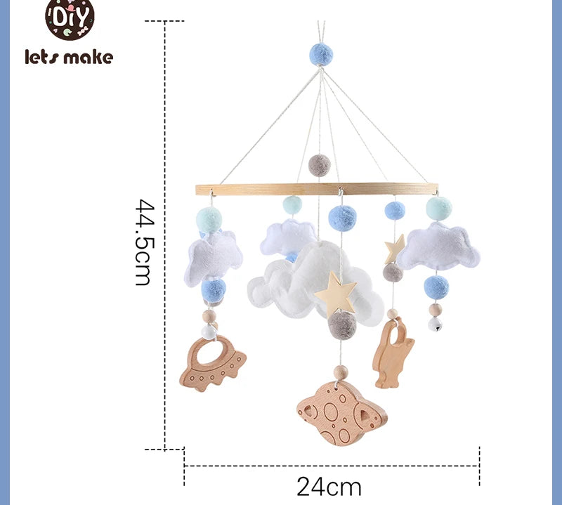 Wooden Baby Rattle Mobile