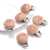 Beech Wooden Pacifier Clips