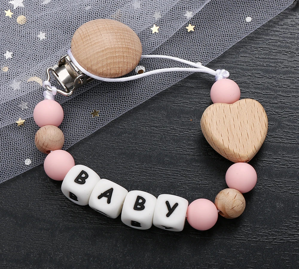 Personalized Name Baby Pacifier Clip