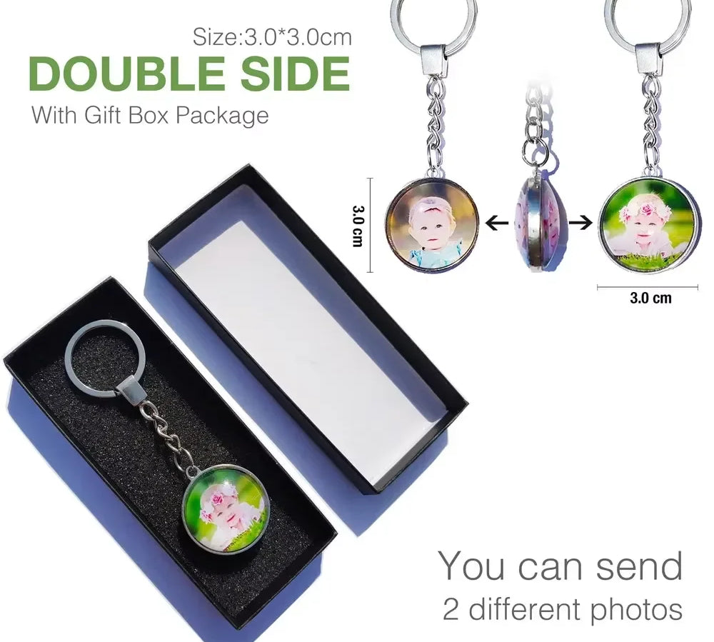 Custom Double-Sided Photo Keychain