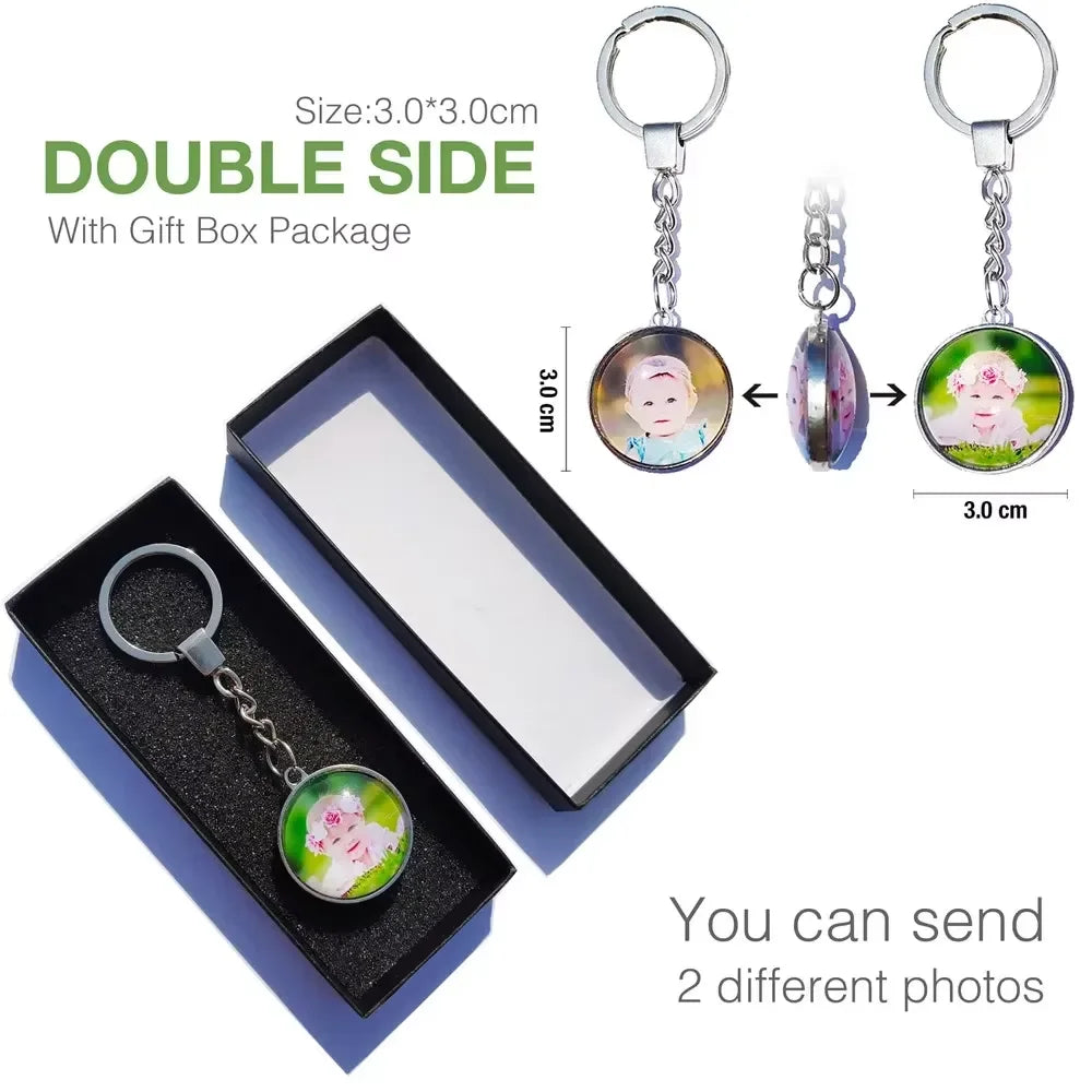 Custom Double-Sided Photo Keychain