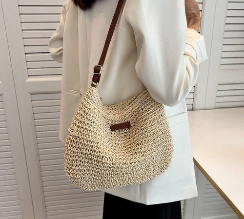 Casual Summer Shoulder Straw Bag